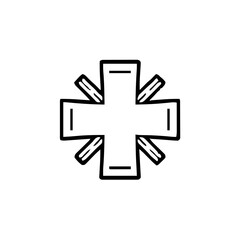 Health & Medical &ndash; Thick Outline BW &ndash; medical cross outline