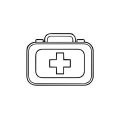 Health & Medical &ndash; Thick Outline BW &ndash; first aid kit minimal
