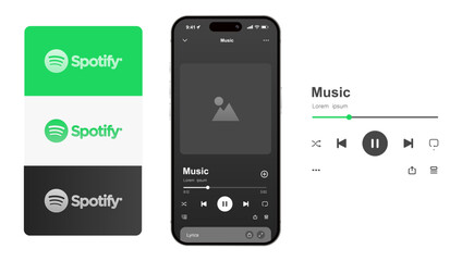 Obraz premium Spotify music app.