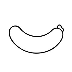 Food & Kitchen &ndash; Thick Outline BW &ndash; sausage rounded
