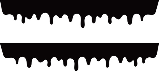 ペンキ・インクの境界線のイラスト素材