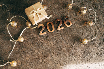 2026 text background. New year and business concept strategy.