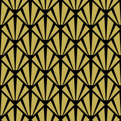 Art Deco Geometric Pattern, Seamless Background.