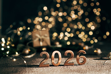 2026 text background. New year and business concept strategy.
