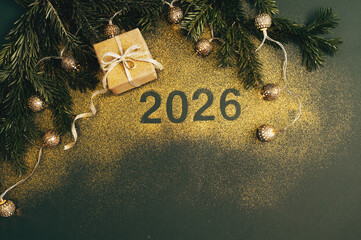 2026 text background. New year and business concept strategy.