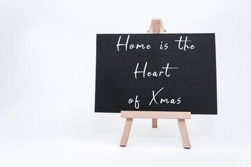 Home is the Heart of Christmas with Copy Space for Holiday Messages and Greetings