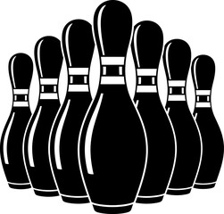 Bowling Pins Silhouette