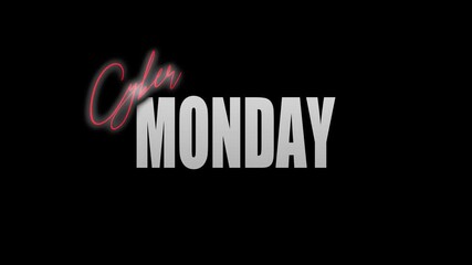 CYBER MONDAY TITLE WITH CINEMATIC ANIMATION