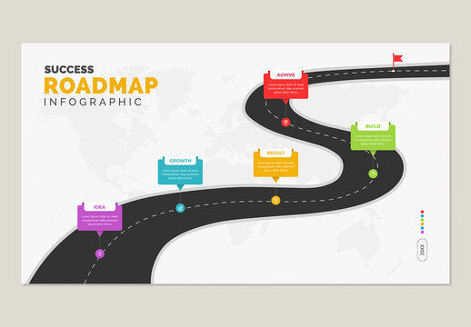 Success Roadmap Modern Infographic Template for Business Presentation