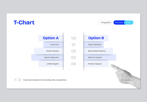T-Chart Comparison Modern Infographic Template