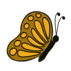 Simple brown butterfly