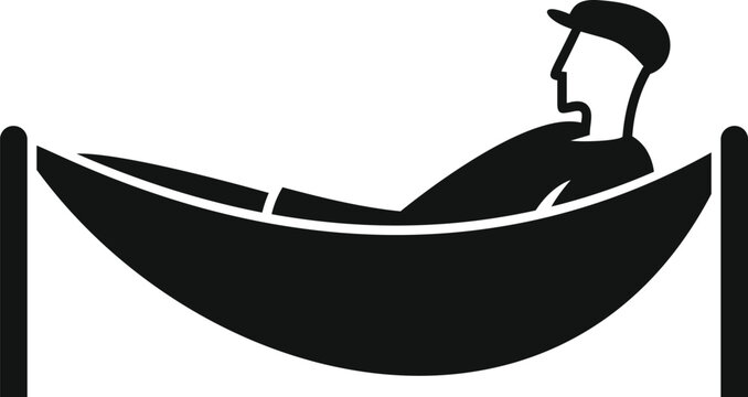 Man relaxing in hammock enjoying his vacation - Powered by Adobe