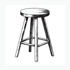 wooden chair isolated on white