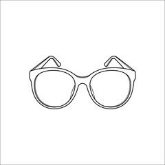 Modern sunglass icon for summer and travel designs
