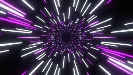 Zooming through a vibrant cosmic tunnel with neon lights, perfect for futuristic themes and captivating visuals, inspiring wonder and exploration