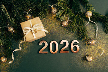 2026 text background. New year and business concept strategy.