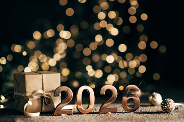 2026 text background. New year and business concept strategy.