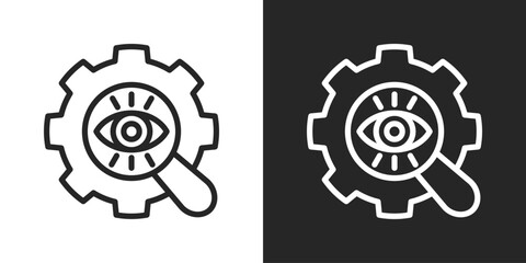 Clarity Icon In Line Version On Black And White Background