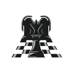 chess element logo vector design template