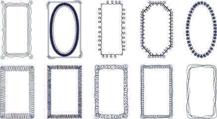 Collection of Elegant and Decorative Picture Frames for Design Projects and Artistic Presentations