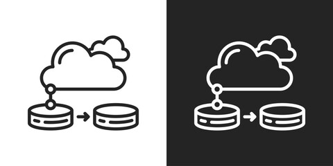 Segregarion Icon In Line Version On Black And White Background