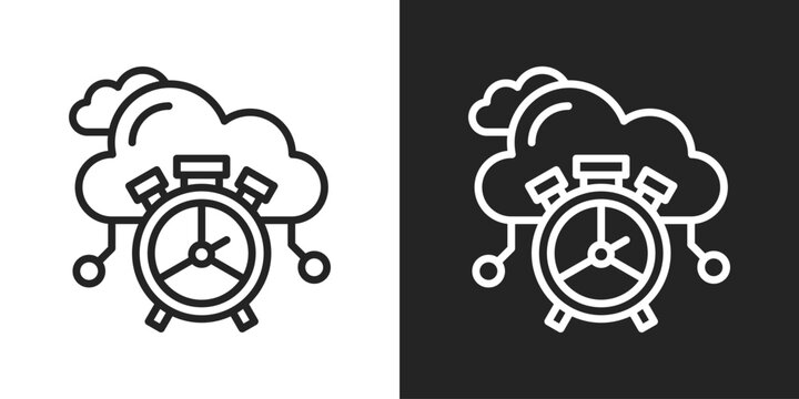 Slas Icon In Line Version On Black And White Background