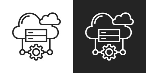 Detection Icon In Line Version On Black And White Background
