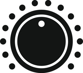 Adjusting the sound level with a volume control knob, ensuring precise audio settings