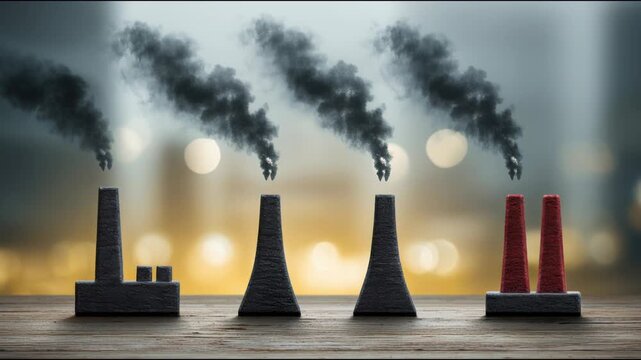 Carbon light workflow icon concept featuring a tunnel design emphasizing business processes and structural elements. Carbon Workflow in Industrial Processes &ndash; Animated Video Version