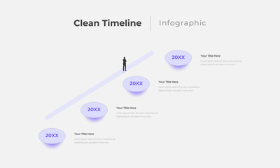 Business Progress Roadmap Timeline Infographic for Company Presentation