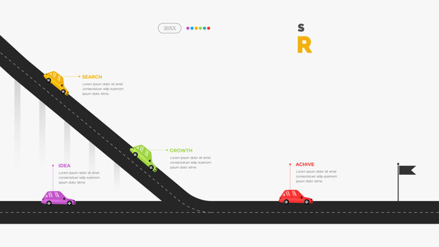 Business Success Roadmap Infographic Template Modern Design