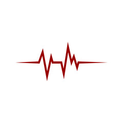 Heart rate, which is read by the cardiogram lines - vector
