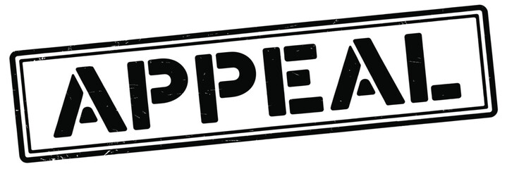 Bold black and white stamp reads appeal
