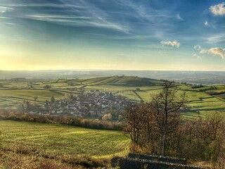 Paysage de C&ocirc;te Chalonnaise aux couleurs de l&rsquo;automne