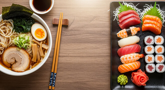 sushi and ramen are Japanese food that greatly known as one of most wanted food in this world
