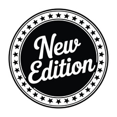 New edition retro circular logo with stars