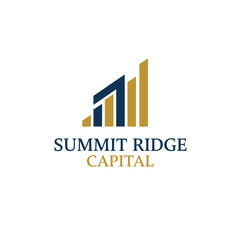 Logo with stylized ascending bars, blue and gold, over text. "Summit Ridge Capital