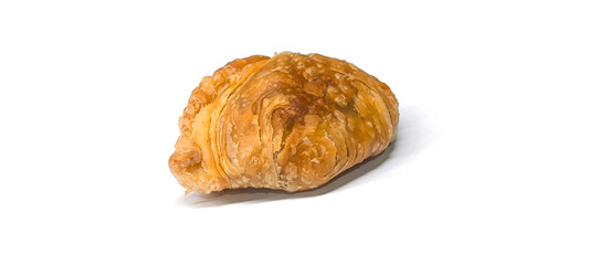 Curry puffs on a white background as a snack