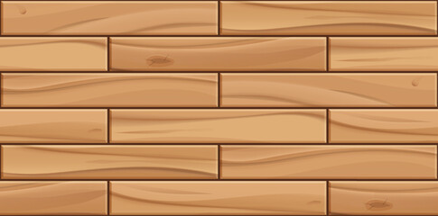 Realistic Brown Wood seamless pattern. Wooden plank, textured board, wooden floor or wall repeat texture. Vector print for digital design, paper, decor, background