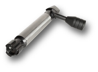 Shadow under a stainless bolt action rifle bolt