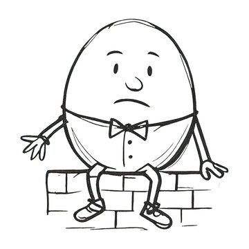 PNG Humpty Dumpty sketch illustration.