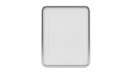 Blank white tin box isolated on transparent background for product