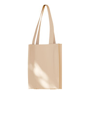 Beige tote bag isolated 3D render