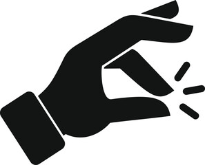 Snapping fingers icon in simple style isolated on white background