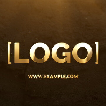 Particles Gold Logo - Square