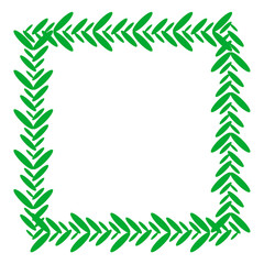 green leaves frame