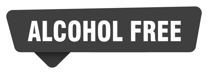 alcohol free black sign isolated on transpatent background. alcohol free sticker
