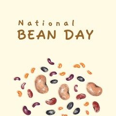 Obraz premium National bean day poster minimalist design