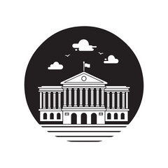 vector illustration of an ancient greek temple