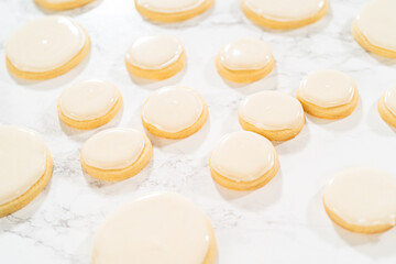 Glossy Royal Icing on Sugar Cookies